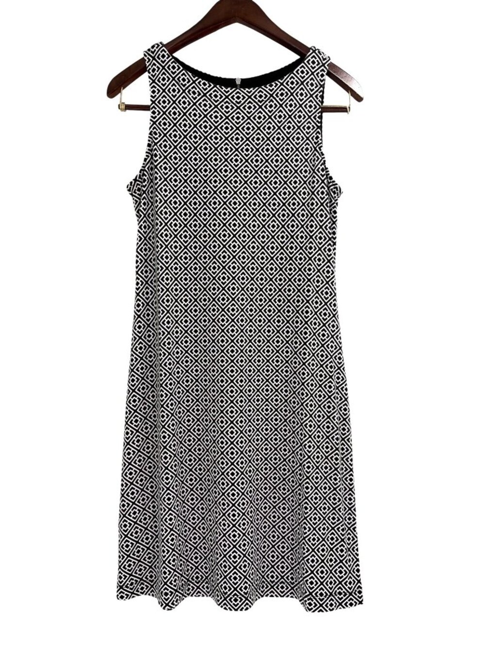 Tommy Bahama Black White Geometric Breeze Tank Dress Womens Small Resort Vacay